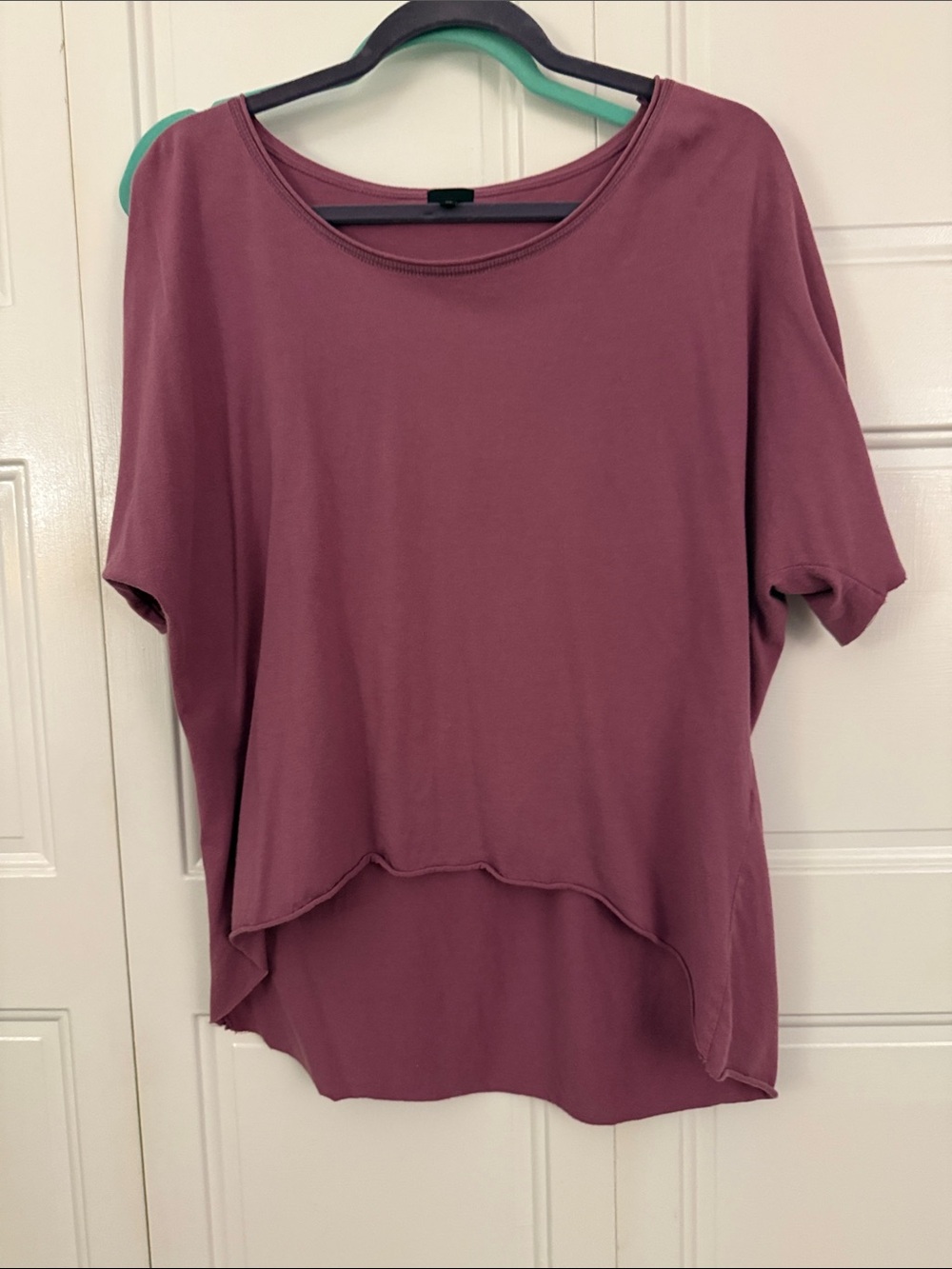 Unk Mauve Layered High-Low Short-Sleeve Top